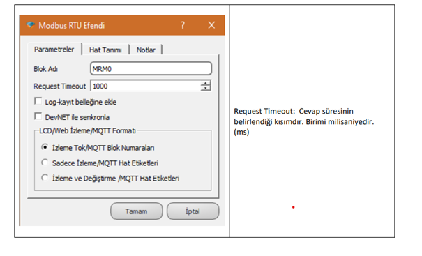 MOBDUS RTU Efendi - RTU Master Özel Ayarlar