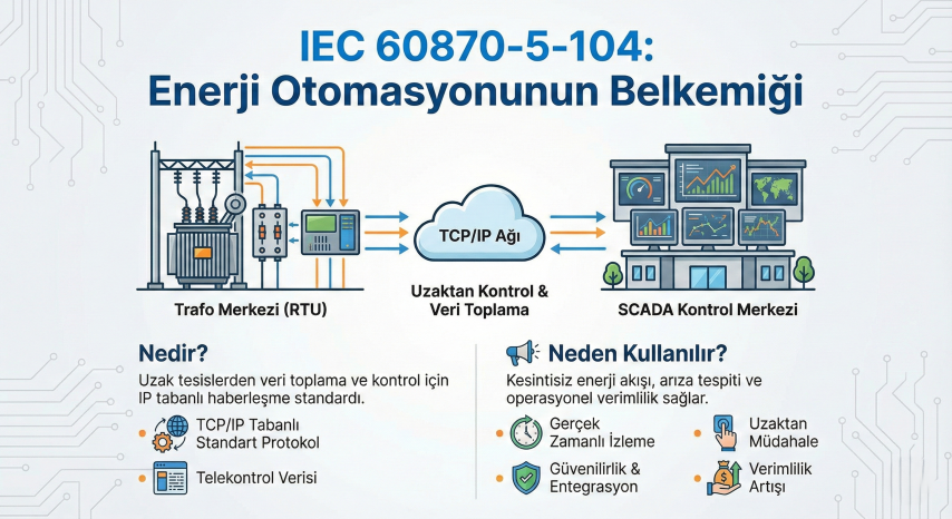 IEC 60870-5-104 nedir ve enerji otomasyonunda neden kullanılır?