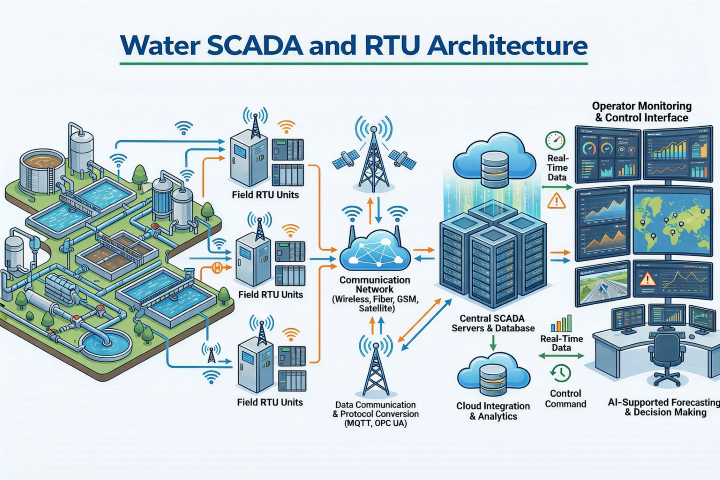 SCADA and RTU Architecture for Water Distribution and Treatment Facilities