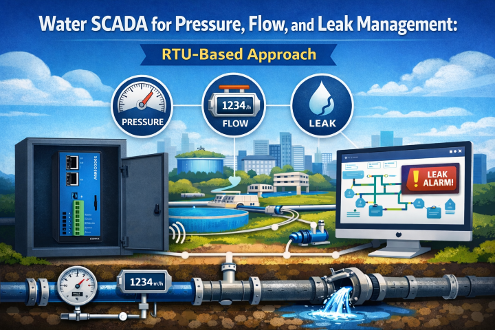 Pressure, Flow, and Leakage Management in Water Distribution SCADA Systems: An RTU-Focused Approach