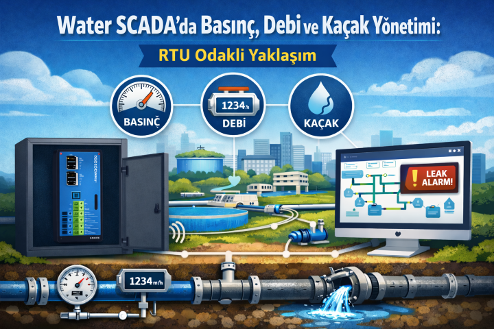 Su Dağıtımı SCADA Sistemlerinde Basınç, Debi ve Kaçak Yönetimi: RTU Odaklı Yaklaşım