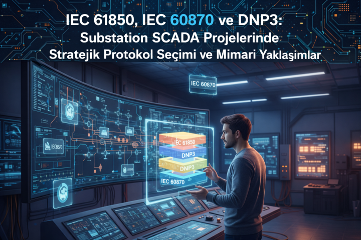 IEC 61850, IEC 60870 ve DNP3: Trafo Merkezi SCADA Projelerinde Stratejik Protokol Seçimi ve Mimarisi IEC 61850, IEC 60870 ve DNP3: Trafo Merkezi SCADA Projelerinde Stratejik Protokol Seçimi ve Mimarisi
