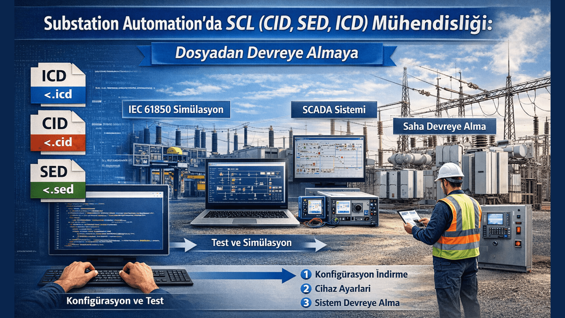 Substation automation’da SCL (CID, SED, ICD) mühendisliği: dosyadan devreye almaya Substation automation’da SCL (CID, SED, ICD) mühendisliği: dosyadan devreye almaya