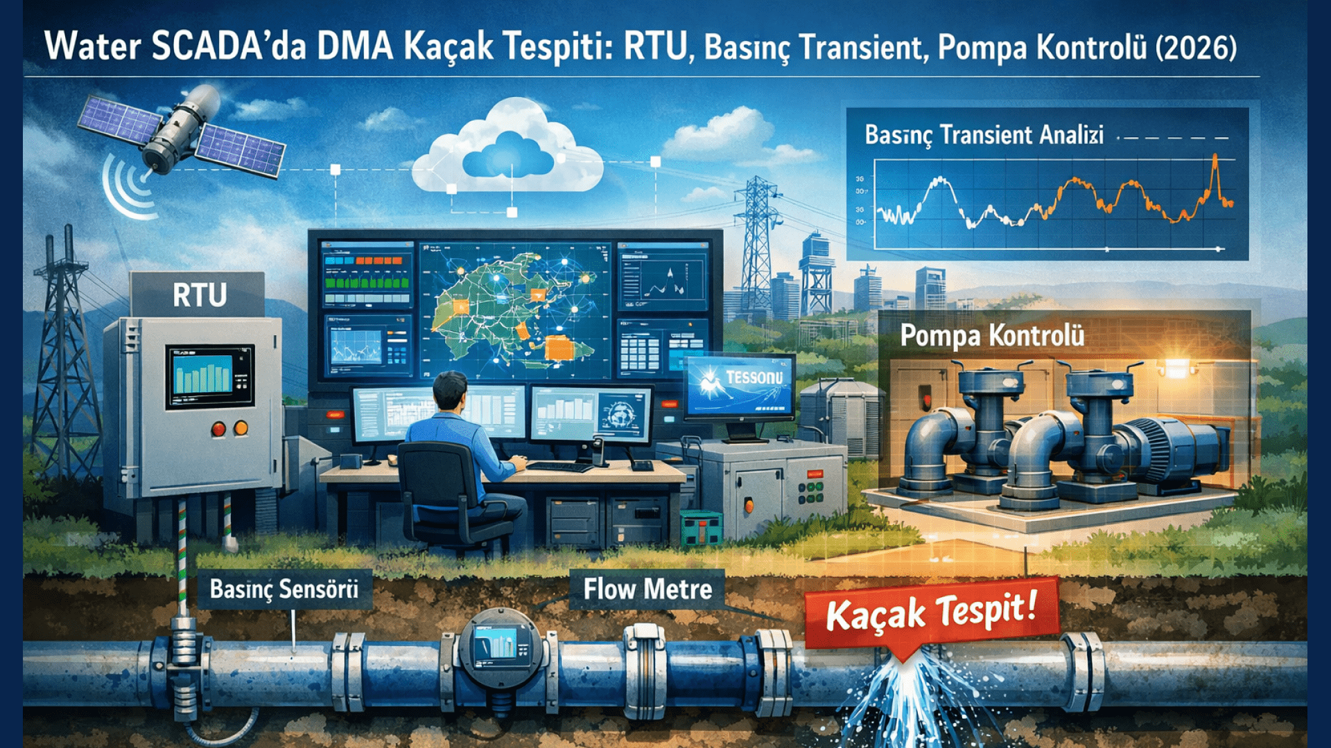Water SCADA’da DMA Bazlı Kaçak Tespiti: RTU ve Basınç Transient Analizi Water SCADA’da DMA Bazlı Kaçak Tespiti: RTU ve Basınç Transient Analizi